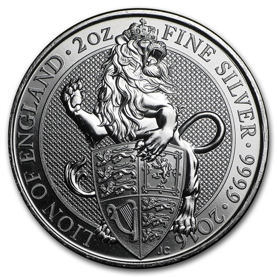 2 oz Silver Queen's Beasts (Random, Abrasions) 2 oz Silver Queen's Beasts (Random, Abrasions)